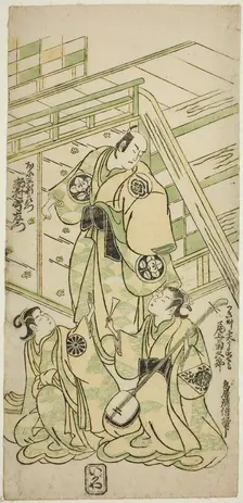 The Actors Ichimura Uzaemon VIII as Onio Shinzaemon and Onoe Kikugoro I as the courtesan U..., 1744. Creator: Torii Kiyomasu