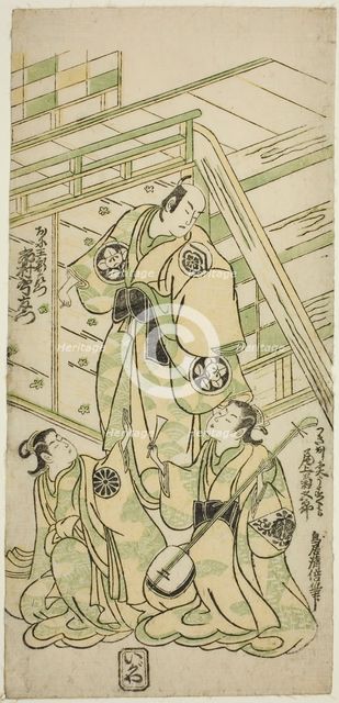 The Actors Ichimura Uzaemon VIII as Onio Shinzaemon and Onoe Kikugoro I as the courtesan U..., 1744. Creator: Torii Kiyomasu.