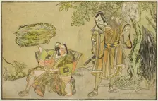 The Actors Matsumoto Koshiro II as Osada no Taro Kagemune Disguised as the Woodcutter..., c. 1772. Creator: Shunsho