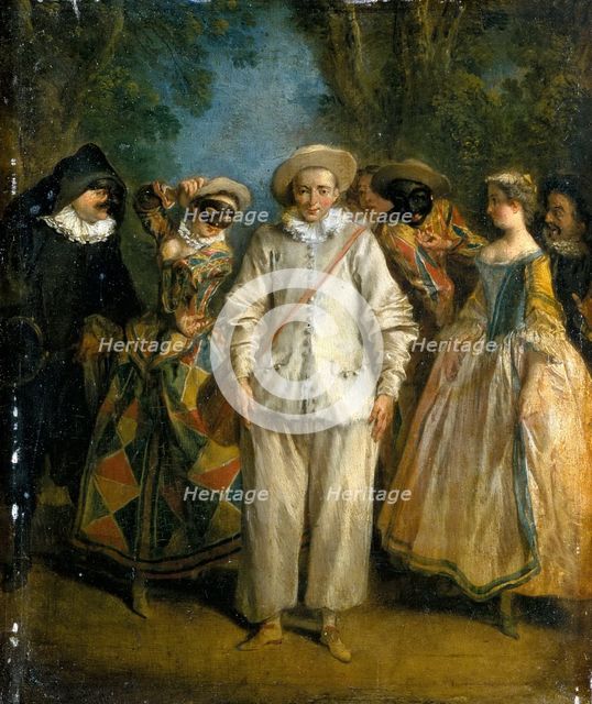 The Actors of the Commedia dell'Arte. Artist: Lancret, Nicolas (1690-1743)