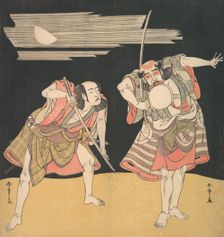The Actors Otani Tomoemon I and Bando Mitsugoro I, ca. 1776. Creator: Shunsho