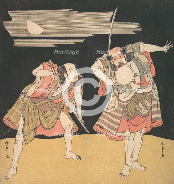 The Actors Otani Tomoemon I and Bando Mitsugoro I, ca. 1776. Creator: Shunsho.