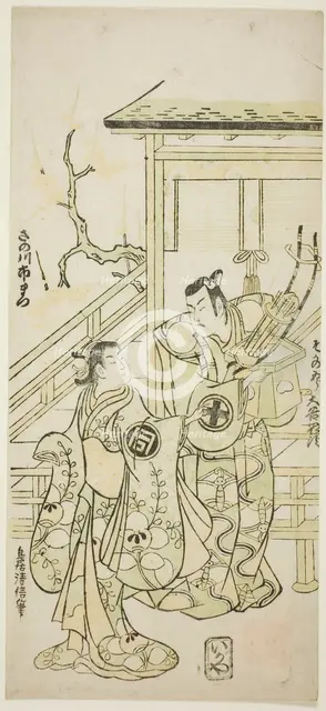 The Actors Otani Oniji I as Soga no Goro and Sanogawa Ichimatsu I as the sister of Yoshina..., 1746. Creator: Torii Kiyonobu II.