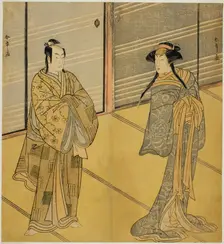 The Actors Segawa Kikunojo III as the Spirit of Joro-gumo (Harlot Spider) Disguised as..., c. 1781. Creator: Shunsho