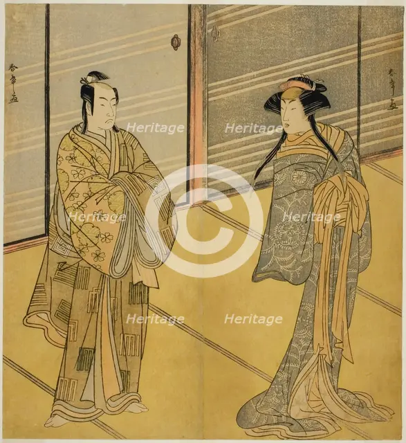 The Actors Segawa Kikunojo III as the Spirit of Joro-gumo (Harlot Spider) Disguised as..., c. 1781. Creator: Shunsho.