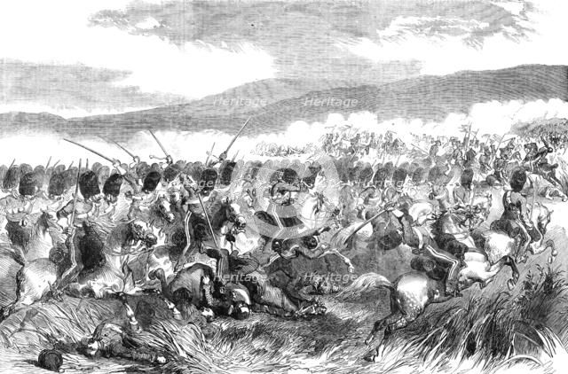 The Action at Balaclava - Charge of the Scots Greys, October 25, 1854. Creator: Unknown.
