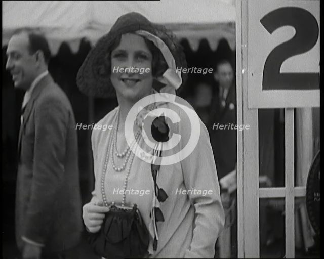 The Actress Gabrielle Brune Attending a Theatrical Garden Party, 1920s. Creator: British Pathe Ltd.