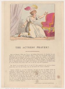 The Actress Prayer!!, August 10, 1801., August 10, 1801. Creator: Thomas Rowlandson