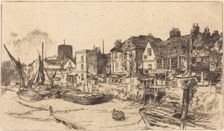 The Adam and Eve Old Chelsea, 1878. Creator: James Abbott McNeill Whistler