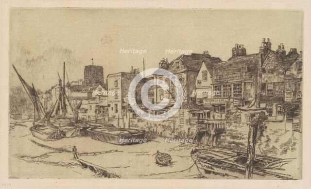 The 'Adam and Eve', Old Chelsea, 1878. Creator: James Abbott McNeill Whistler.