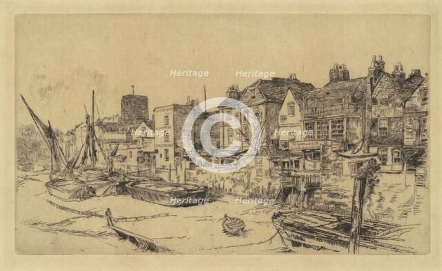 The 'Adam and Eve', Old Chelsea, 1878. Creator: James Abbott McNeill Whistler.