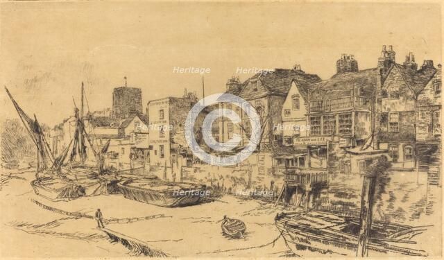 The 'Adam and Eve', Old Chelsea, 1878. Creator: James Abbott McNeill Whistler.