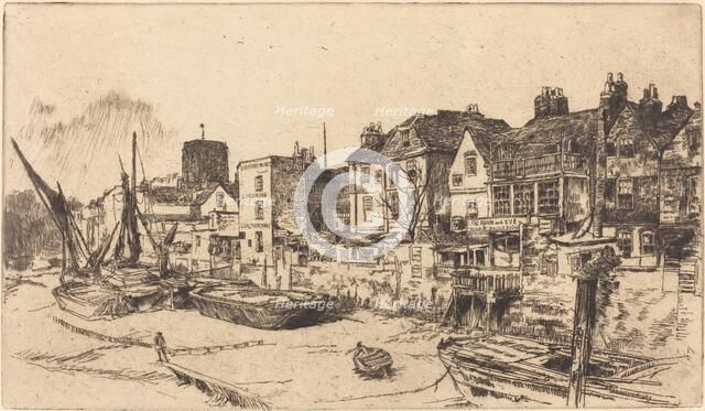 The 'Adam and Eve', Old Chelsea, 1878. Creator: James Abbott McNeill Whistler.