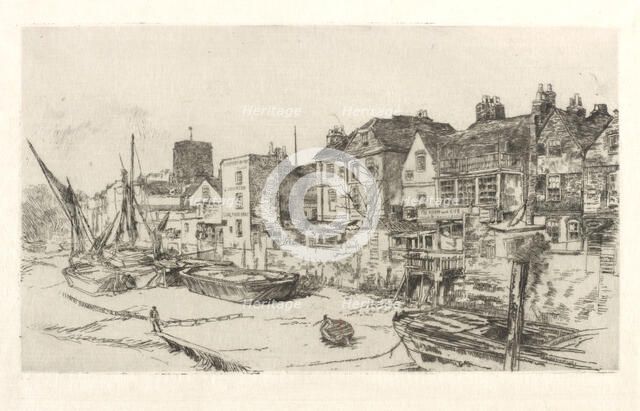 The 'Adam and Eve', Old Chelsea, 1879. Creator: James Abbott McNeill Whistler.