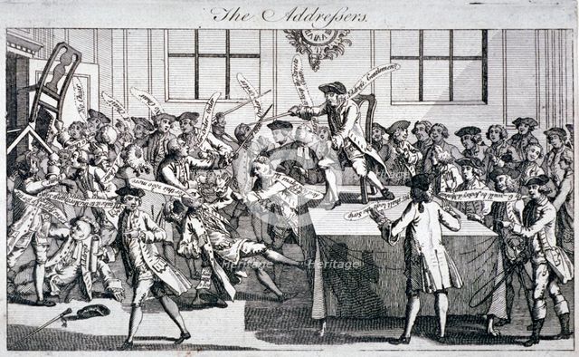 'The addressers', 1769. Artist: Anon