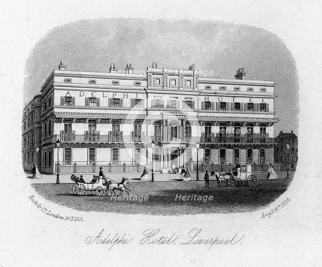 The Adelphi Hotel, Liverpool, Merseyside, 1864. Artist: Unknown