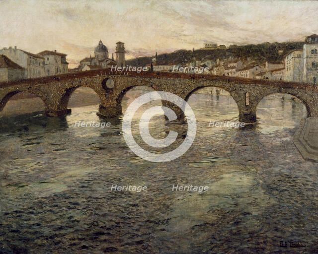 The Adige River at Verona, c1894. Creator: Frits Thaulow.