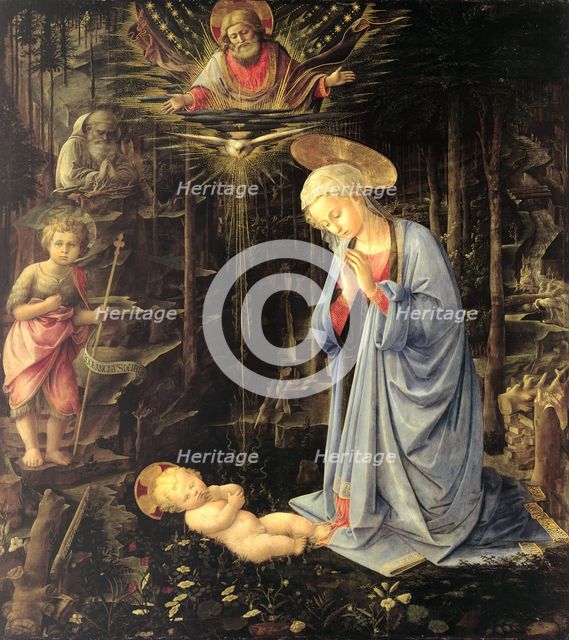 The Adoration in the Forest, 1459. Artist: Lippi, Fra Filippo (1406-1469)