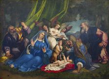 The Adoration of the Christ Child, 1546-1549. Creator: Lotto, Lorenzo (1480-1556)