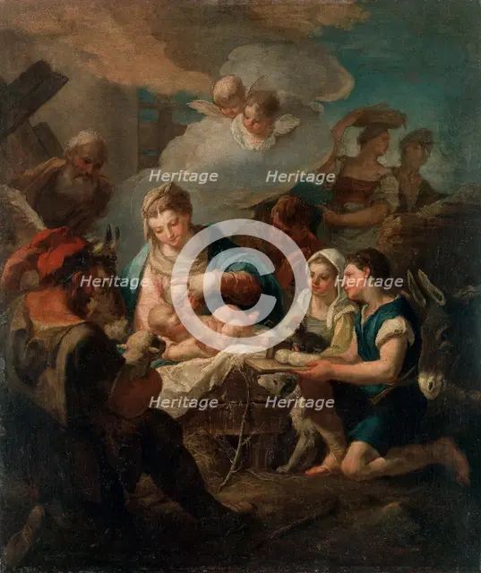 'The Adoration of the Christ Child', 18th century. Artist: Nicola Grassi