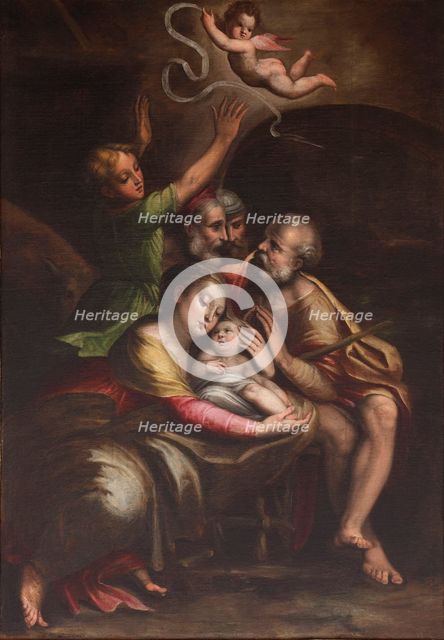 The Adoration of the Christ Child, Mid of 16th cen.. Creator: Gherardi, Cristofano (1508-1556).