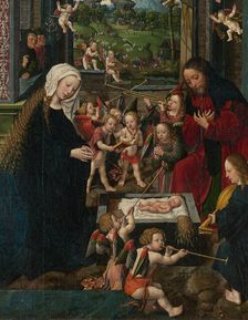 The Adoration of the Christ Child, c. 1515. Creator: Jacob Cornelisz. van Oostsanen
