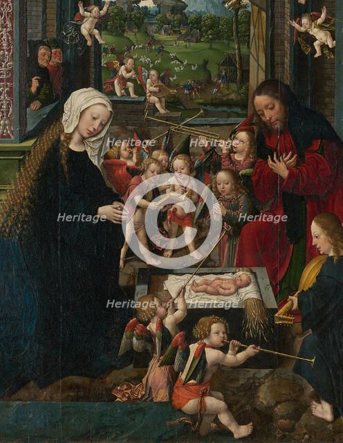 The Adoration of the Christ Child, c. 1515. Creator: Jacob Cornelisz. van Oostsanen.