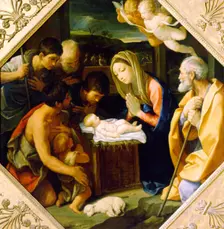 The Adoration of the Christ Child c1640. Artist: Guido Reni