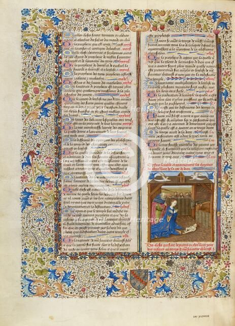 The Adoration of the Christ Child; Cité de Dieu, about 1440-1450. Creator: Master of the Oxford Hours.