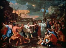 The Adoration of the Golden Calf c1635. Artist: Nicolas Poussin