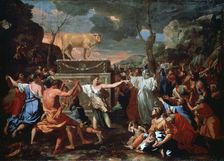 The Adoration of the Golden Calf c1635. Artist: Nicolas Poussin