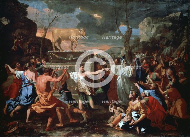 'The Adoration of the Golden Calf', c1635. Artist: Nicolas Poussin