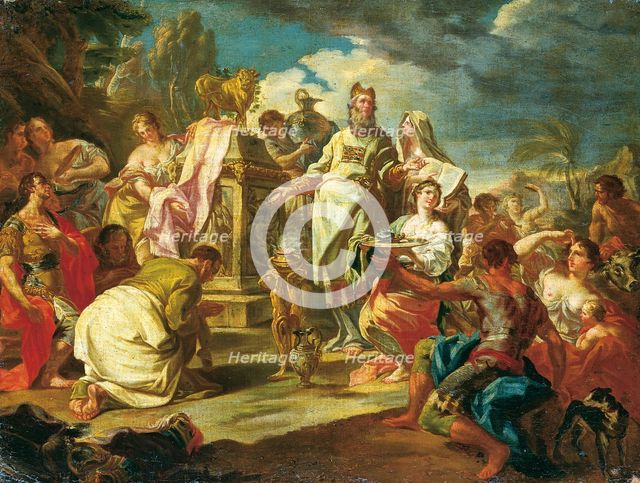 The Adoration of the Golden Calf, c1701-1750. Creator: Venetian Master 18th century.