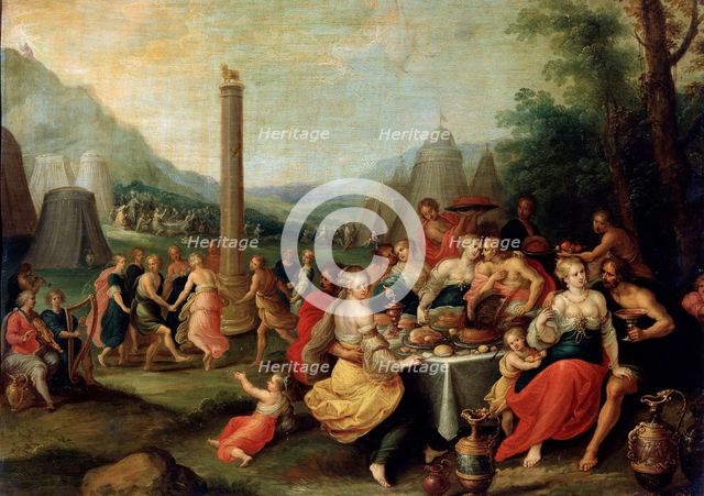'The Adoration of the Golden Calf', late 1620s.  Artist: Frans Francken II