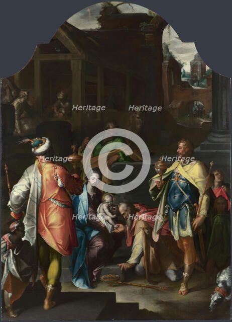 The Adoration of the Kings, ca 1595. Artist: Spranger, Bartholomeus (1546-1611)