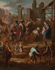 The Adoration of the Kings with Donor (La adoración de los reyes con donante), 1741. Creator: Nicolás Enríquez