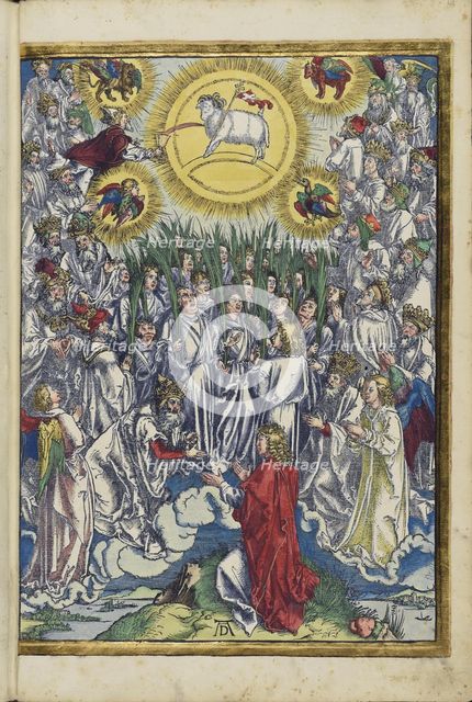The Adoration of the Lamb and the Song of the Elect. From the Apocalypse (Revelation of John), 1511. Creator: Dürer, Albrecht (1471-1528).