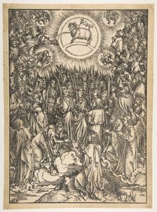 The Adoration of the Lamb, from The Apocalypse, Latin Edition, 1511, 1511. Creator: Albrecht Durer