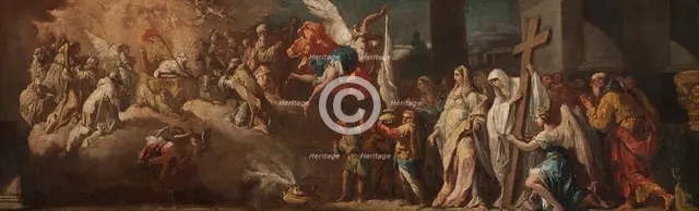 The Adoration of the Lamb. Study, early-mid 18th century. Creator: Gaspare Diziani.