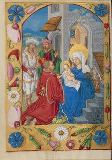 The Adoration of the Mag; Book of Hours, early 16th century. Creator: Unknown