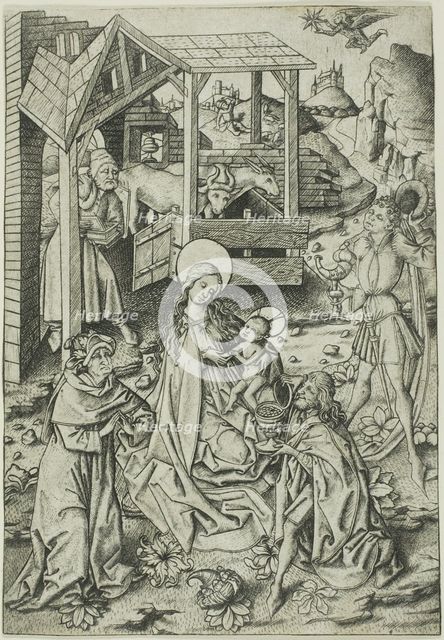 The Adoration of the Magi, 1460-65. Creator: Master ES.