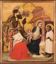 The Adoration of the Magi, 14th century. Creator: Simone dei Crocefissi (Betw. 1355-1399)