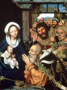 The Adoration of the Magi 1526. Artist: Quentin Metsys I