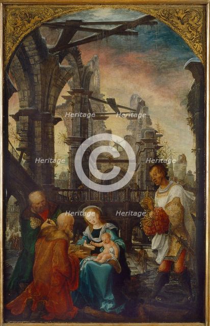 The Adoration of the Magi, 1521. Artist: Huber, Wolf (1480/5-1553)