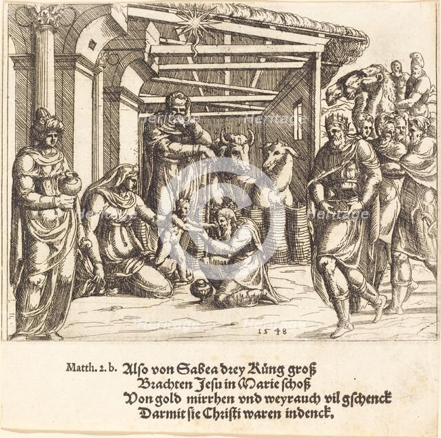 The Adoration of the Magi, 1548. Creator: Augustin Hirschvogel.