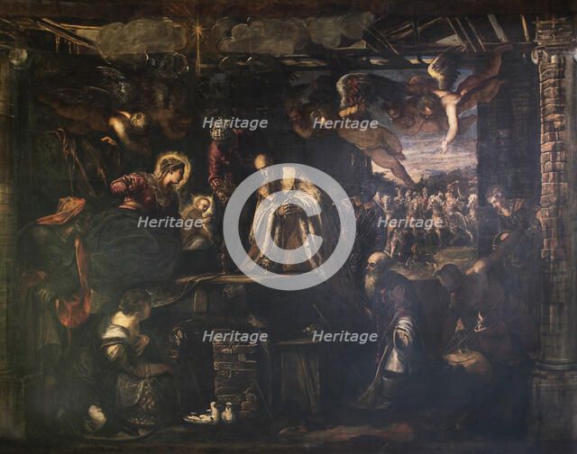 The Adoration of the Magi, 1582. Creator: Tintoretto, Jacopo (1518-1594).