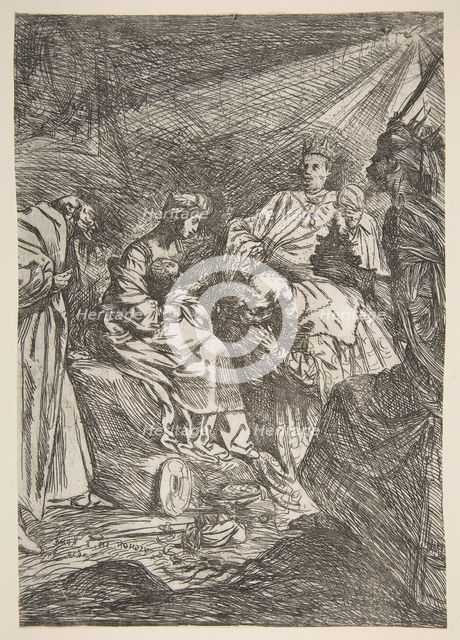 The Adoration of the Magi, 1619. Creator: Claude Vignon.