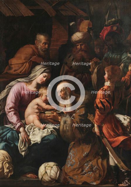 The Adoration of the Magi, 1640. Creator: Miradori, Luigi (around 1600/10-um 1656).