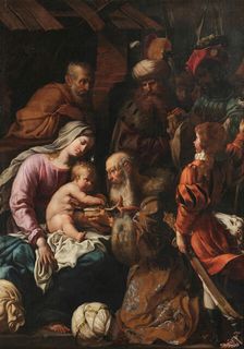 The Adoration of the Magi, 1640. Creator: Miradori, Luigi (around 1600/10-um 1656)