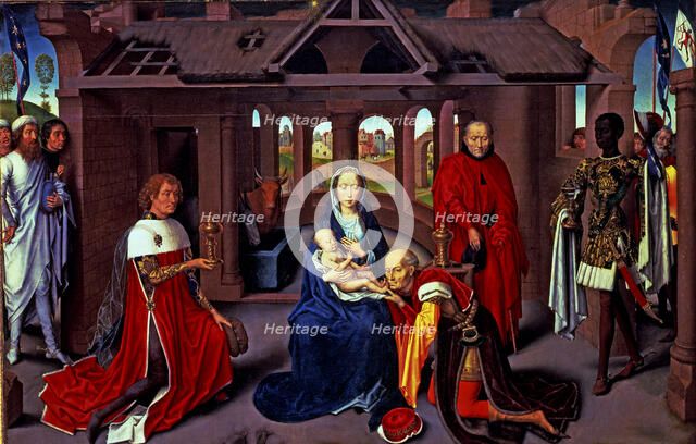 The Adoration of the Magi' (the Magi are portraits of Carlos 'the Fearless' and Philip 'the Good)…